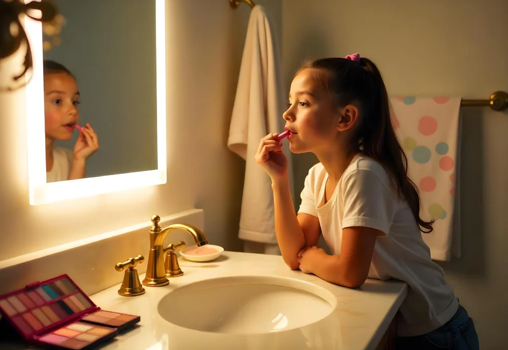 vanity lighted mirror
